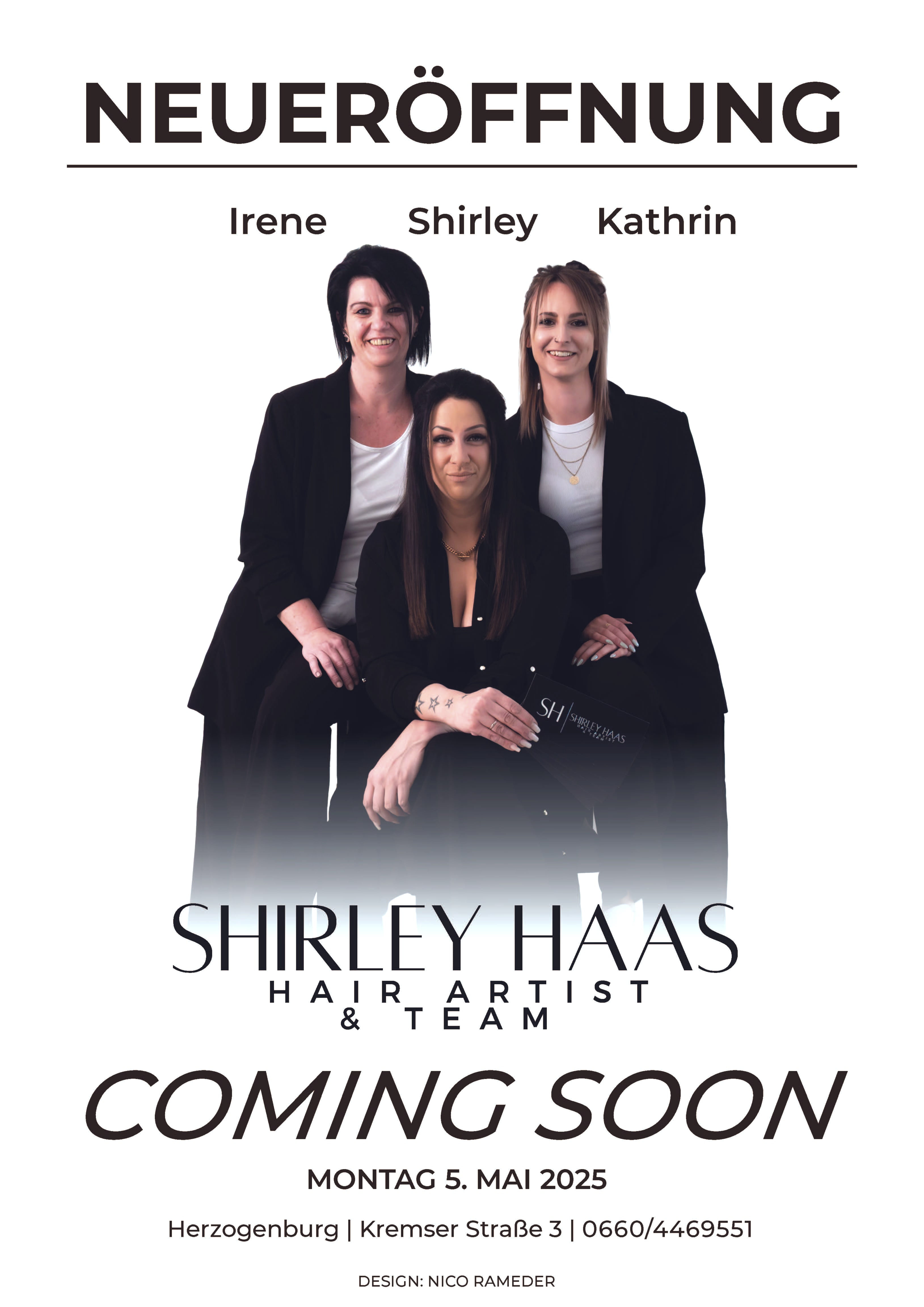 Plakatgestaltung für Shirley Haas Hair Artist & Team