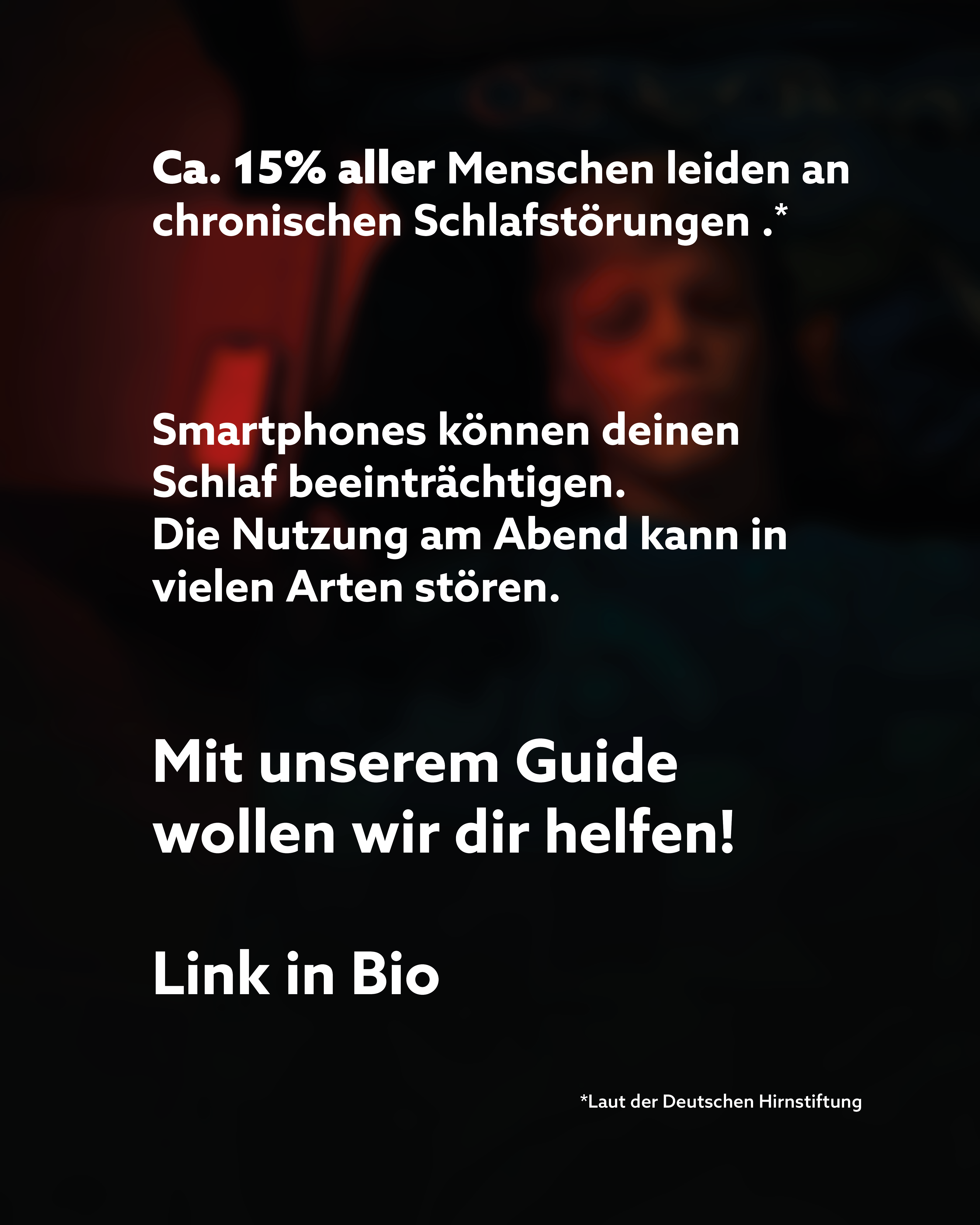 Instagram-Beitragsbild der Reconnect-Kampagne – Schlafstörungen, Slide3